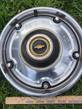 Chevrolet Hubcap Wheel Cover 15in Chrome Center Emblem Vintage 1969-1982
